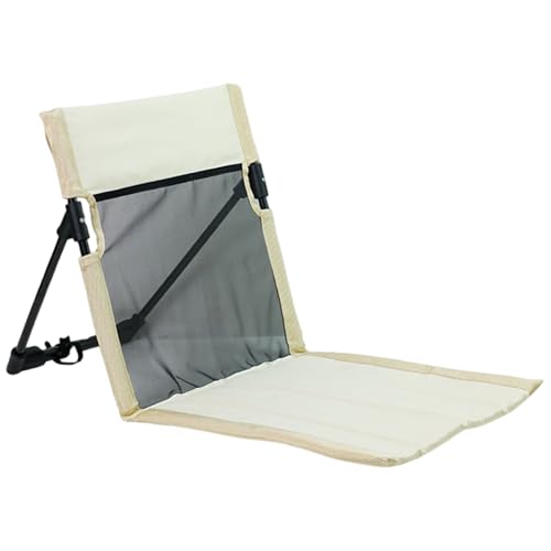 Jcasbdn Klappbarer Strandstuhl tragbarer leichtes Low Camping Floor Stuhl mit Aufbewahrungstasche zum Fischen von Grillen wandern, die außerhalb der Aktivitäten Reisen, weiß von Jcasbdn