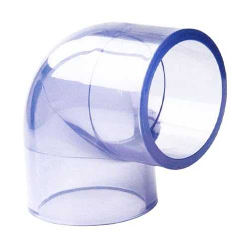 Jcasbdn Klarer PVC-Rohr-Ellbogen, 2 Zoll PVC 90 Grad Ellbogen, 2-Wege-Rohrverschlüsse, tragbare Anschlüsse für DIY Regal Gartenstütze Struktur von Jcasbdn