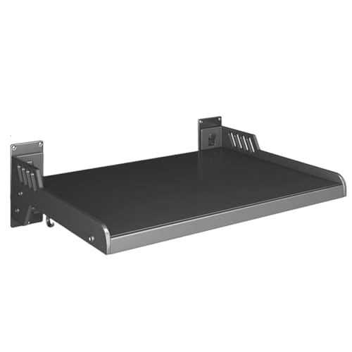 Jcasbdn Mikrowellenregal 14x20 '' Mikrowellenregal 110 lbs Ladung Wandmontage Kohlenstoffstahlwand mit 6 beweglichen Haken Kleber/Bohrung Installieren Sie Rack Küchenorganisator von Jcasbdn