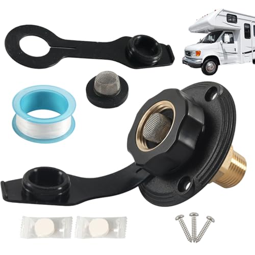 Jcasbdn RV-Wassereinlass, 3/4 GHT weiblich bis 1/2 npt männliche Brass City Wasseranschluss für Wohnmobil mit Scheckventil, Blei-frei für Wohnmobilanhänger Jcasbdn RV-Wassereinlass, 3/4 GHT weiblich bis 1/2 npt männliche Brass City Wasseranschluss für Wohnmobil mit Scheckventil, Blei-frei für Wohnmobilanhänger von Jcasbdn