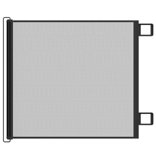 Jcasbdn Retractable Pet Gate 43.3x30, 7 mesh einziehbares Tor mit Haken für Hunde und Katzen in der Innenräume im Freien im Freien von Jcasbdn