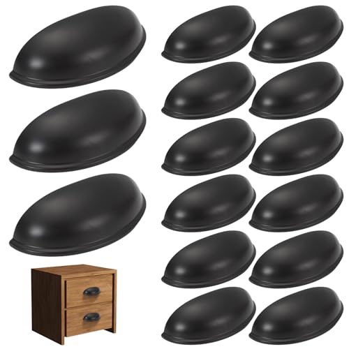 Jcasbdn Tasse Ziehung 15 Prozent Vintage 3 Zoll plattiert Zinklegungsschrank mit 2 Loch für Kommode, Schublade, Schrank, Schwarz von Jcasbdn