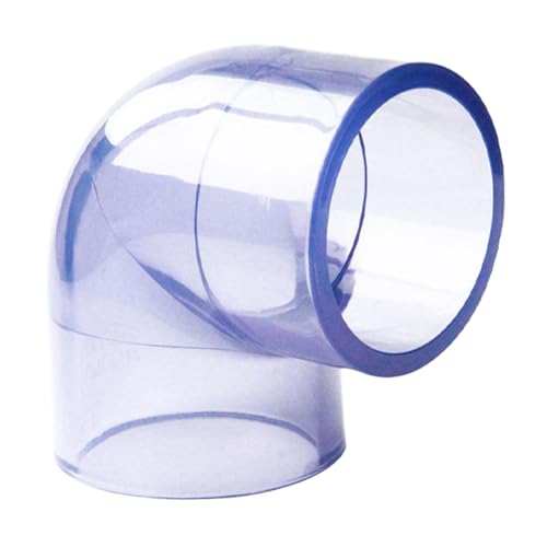 Klarer PVC-Rohr-Ellbogen, 2 Zoll PVC 90 Grad Ellbogen, 2-Wege-Rohrverschlüsse, tragbare Anschlüsse für DIY Regal Gartenstütze Struktur von Jcasbdn