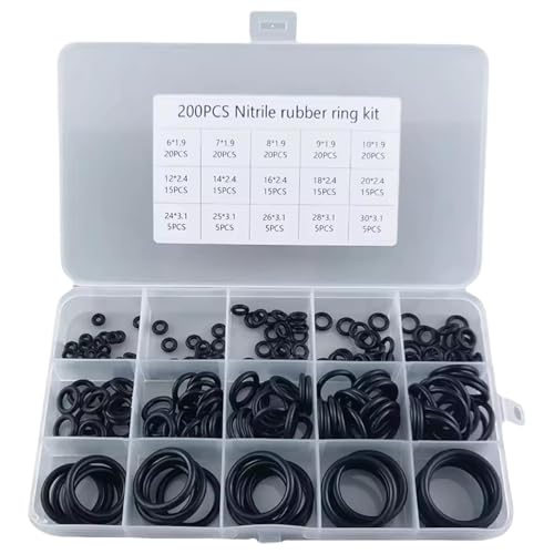 O Ring-Sortiment-Kit, versiegelte Gummi-Ringe, ölresistente, hitzebeständige Druckabscheiderteile zur Reparatur von Wasserausrüstung, Industriemaschinen von Jcasbdn