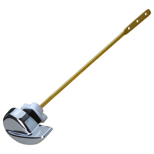 Toilettengriff Ersatz Kit Side Mount Toilet Flush Griff mit Kupferhebel, Zinklegungswassertankhebel in poliertem Chrom, Silber von Jcasbdn