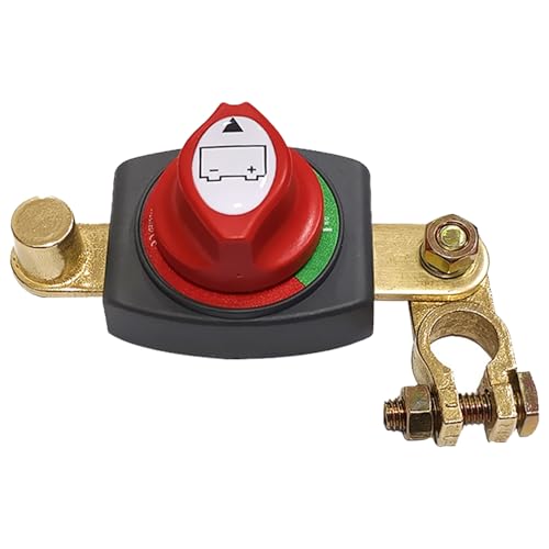 Top -Post -Batterie -Trennschalter, wasserdichte schwere Batterieschalter, Master -Stromausschnitt -Isolator für RV -Autoboot -ATV, negativ ein Eingang/ von Jcasbdn