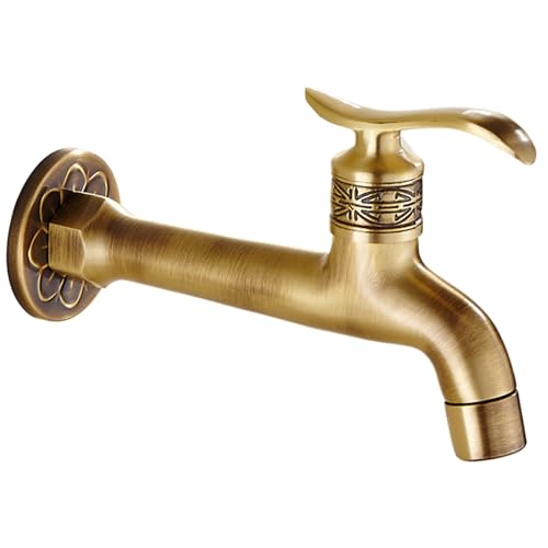 Waschmaschine Wasserhahn 6 Zoll Vintage & gebürstetes Messing Kaltwasser Wasserhahn 1/2 Ersatz Wasserhahn für Küche, Bad, Balkon, Garten Waschmaschine Wasserhahn 6 Zoll Vintage & gebürstetes Messing Kaltwasser Wasserhahn 1/2 Ersatz Wasserhahn für Küche, Bad, Balkon, Garten von Jcasbdn