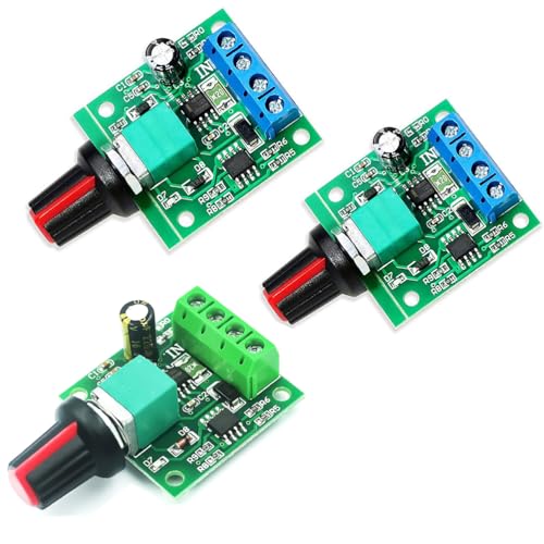 JchEnye 3 Stück Potentiometer PWM Low Voltage Motor Speed Controller, DC Motor Speed Controller 1.8V 3V 5V 6V 12V 2A Speed Switch Adjustable Driver Switch für Speed Controller JchEnye 3 Stück Potentiometer PWM Low Voltage Motor Speed Controller, DC Motor Speed Controller 1.8V 3V 5V 6V 12V 2A Speed Switch Adjustable Driver Switch für Speed Controller von JchEnye