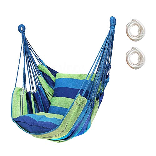 Hängematte Outdoor Premium – Leichte Hängematte für Strand, Garten & Balkon– Perfekt als Camping Zubehör & Hammock für Urlaub, Siesta & Freizeit (Ohne Kissen，Grün) von Jcocylse