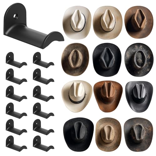 Jcocylse 12pcs Cap Organizer 【Kappenhalter & Cap Halterung Wand】– Praktische Wandhalterung für Caps und Cowboy Hüte, Robust und Stilvoll | Ideal für Ordnung im Flur, Büro oder Wohnzimmer von Jcocylse
