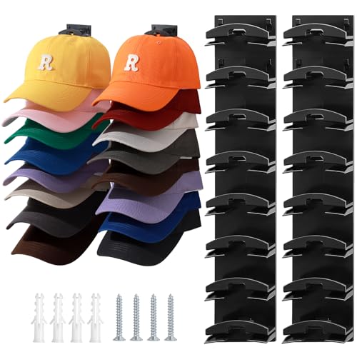 Jcocylse Kappenhalter & Cap Organizer – Praktische Cap Halterung Wand für ordentliche Aufbewahrung Geeignet zur Verschiedener Mützen Aufbewahrung von Jcocylse
