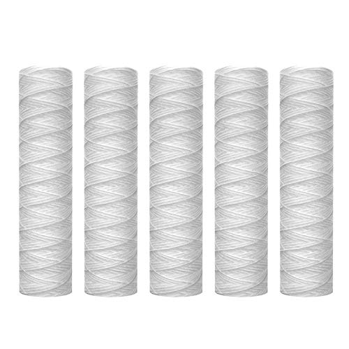Jdeijfev 10 Mikron 10 Zoll X 2,5 Zoll Faden Gewickelte Sediment Wasser Filter Patrone Ganzes Haus Sediment Filtration, Universeller Ersatz für 10 Zoll RO GehäUse von Jdeijfev