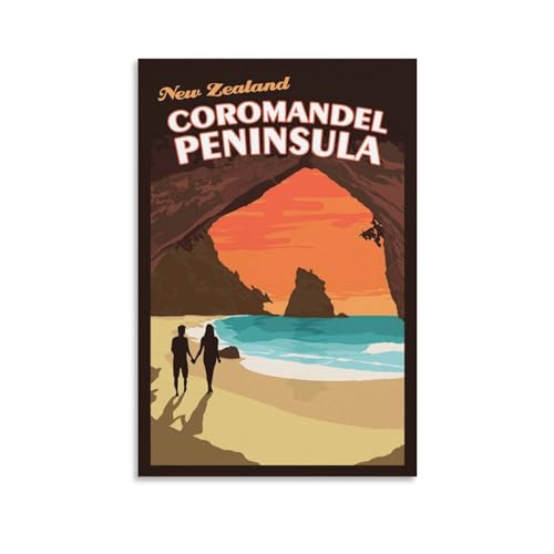 Jdheeh Vintage-Poster auf Leinwand, Motiv: Coromandel-Halbinsel, Neuseeland, Wanddekoration, Poster, 20 x 30 cm Jdheeh Vintage-Poster auf Leinwand, Motiv: Coromandel-Halbinsel, Neuseeland, Wanddekoration, Poster, 20 x 30 cm von Jdheeh