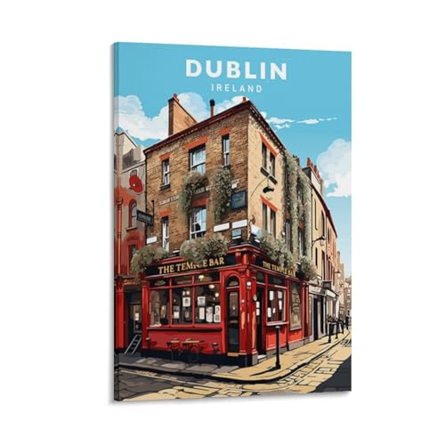 Jdjdu Dublin Vintage-Reiseposter, Geschenk, Wanddekoration, Malerei, Poster, Leinwand, Kunstposter Jdjdu Dublin Vintage-Reiseposter, Geschenk, Wanddekoration, Malerei, Poster, Leinwand, Kunstposter von Jdjdu