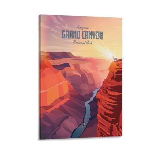 Jdjdu Grand Canyon Vintage-Reiseposter, Nationalpark, Sonnenuntergang, Geschenk, Wanddekoration, Malerei, Poster, Leinwandkunst-Poster Jdjdu Grand Canyon Vintage-Reiseposter, Nationalpark, Sonnenuntergang, Geschenk, Wanddekoration, Malerei, Poster, Leinwandkunst-Poster von Jdjdu