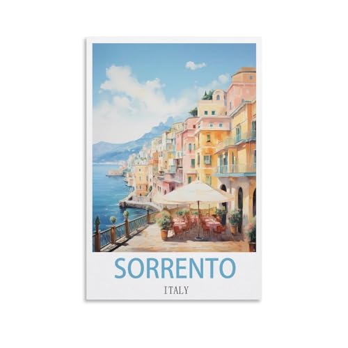 Jdjdu Italien-Poster Sorrento, Vintage-Reise-Poster, Geschenk, Wanddekoration, Malerei, Poster, Leinwand-Kunst-Poster Jdjdu Italien-Poster Sorrento, Vintage-Reise-Poster, Geschenk, Wanddekoration, Malerei, Poster, Leinwand-Kunst-Poster von Jdjdu
