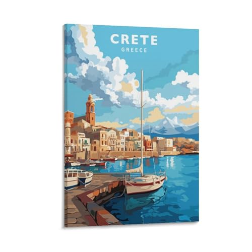 Jdjdu Kreta Griechenland Vintage Reiseposter Geschenk Wanddekoration Gemälde Poster Leinwand Kunst Poster Jdjdu Kreta Griechenland Vintage Reiseposter Geschenk Wanddekoration Gemälde Poster Leinwand Kunst Poster von Jdjdu