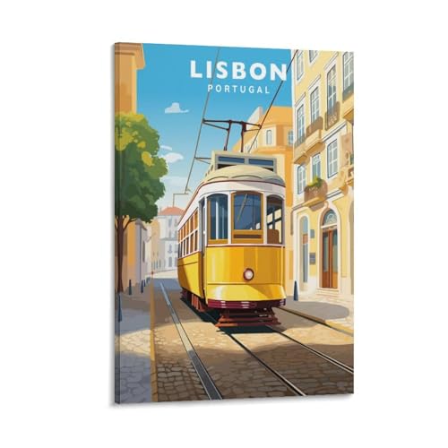Jdjdu Lissabon Portugal Vintage Reiseposter Geschenk Wanddekoration Gemälde Poster Leinwand Kunst Poster Jdjdu Lissabon Portugal Vintage Reiseposter Geschenk Wanddekoration Gemälde Poster Leinwand Kunst Poster von Jdjdu