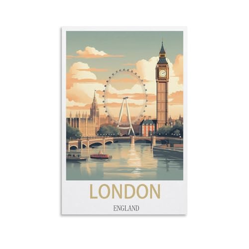 Jdjdu London England Vintage Reiseposter Geschenk Wanddekoration Gemälde Poster Leinwand Kunst Poster Jdjdu London England Vintage Reiseposter Geschenk Wanddekoration Gemälde Poster Leinwand Kunst Poster von Jdjdu