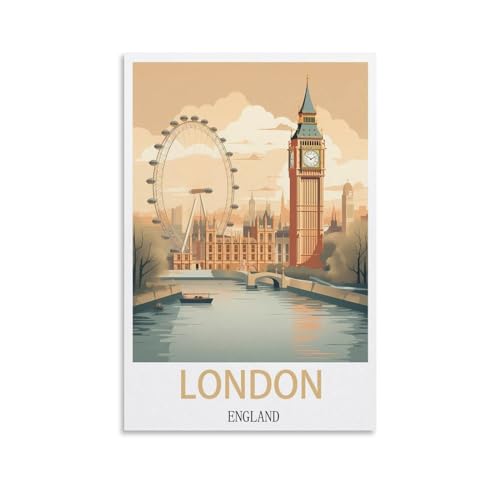Jdjdu London England Vintage Reiseposter Geschenk Wanddekoration Gemälde Poster Leinwand Kunst Poster Jdjdu London England Vintage Reiseposter Geschenk Wanddekoration Gemälde Poster Leinwand Kunst Poster von Jdjdu