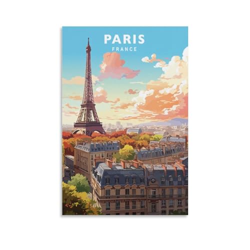 Jdjdu Paris Frankreich Vintage Reiseposter Geschenk Wanddekoration Gemälde Poster Leinwand Kunst Poster Jdjdu Paris Frankreich Vintage Reiseposter Geschenk Wanddekoration Gemälde Poster Leinwand Kunst Poster von Jdjdu