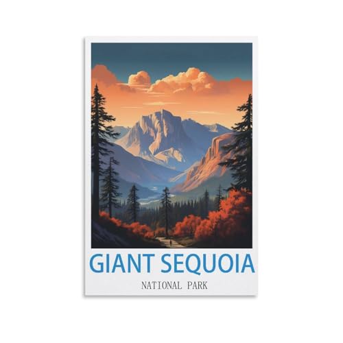Jdjdu Riesiges Sequoia-Nationalpark-Poster, Vintage-Reiseposter, Geschenk, Wanddekoration, Malerei, Poster, Leinwand, Kunstposter Jdjdu Riesiges Sequoia-Nationalpark-Poster, Vintage-Reiseposter, Geschenk, Wanddekoration, Malerei, Poster, Leinwand, Kunstposter von Jdjdu