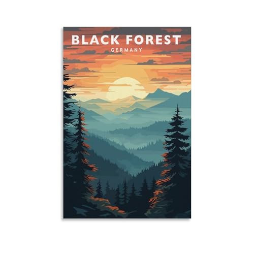 Jdjdu Schwarzwald Deutschland Vintage Reiseposter Geschenk Wanddekoration Gemälde Poster Leinwand Kunst Poster Jdjdu Schwarzwald Deutschland Vintage Reiseposter Geschenk Wanddekoration Gemälde Poster Leinwand Kunst Poster von Jdjdu