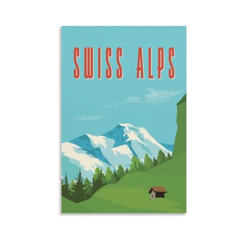 Jdjdu Schweiz Vintage Reise Poste Geschenk Wanddekoration Malerei Poster Leinwand Kunst Poster Jdjdu Schweiz Vintage Reise Poste Geschenk Wanddekoration Malerei Poster Leinwand Kunst Poster von Jdjdu