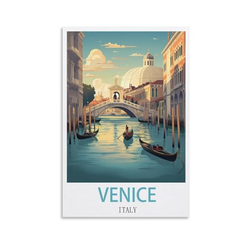 Jdjdu Venedig Italien Vintage Reiseposter Geschenk Wanddekoration Gemälde Poster Leinwand Kunst Poster Jdjdu Venedig Italien Vintage Reiseposter Geschenk Wanddekoration Gemälde Poster Leinwand Kunst Poster von Jdjdu