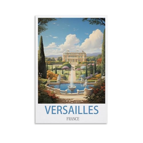 Jdjdu Versailles Frankreich Vintage Reiseposter Geschenk Wanddekoration Gemälde Poster Leinwand Kunst Poster Jdjdu Versailles Frankreich Vintage Reiseposter Geschenk Wanddekoration Gemälde Poster Leinwand Kunst Poster von Jdjdu
