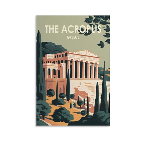 Jdjdu Vintage-Reiseposter, Akropolis, Athen, Geschenk, Wanddekoration, Leinwand-Kunst-Poster Jdjdu Vintage-Reiseposter, Akropolis, Athen, Geschenk, Wanddekoration, Leinwand-Kunst-Poster von Jdjdu