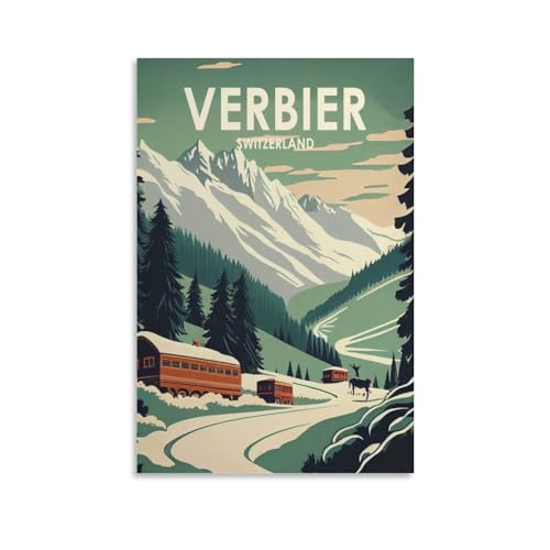 Jdjdu Vintage-Reiseposter Schweiz Verbier Geschenk Wanddekoration Gemälde Poster Leinwand Kunst Poster Jdjdu Vintage-Reiseposter Schweiz Verbier Geschenk Wanddekoration Gemälde Poster Leinwand Kunst Poster von Jdjdu