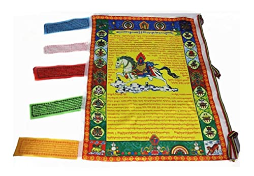 Jdon-hats Lucky tibetische buddhistische Seidenbanner Wandbehang Gebetsflagge Banner Zubehör religiöse Flaggen tibetisch buddhistisches Zubehör (Farbe: C) von Jdon-hats