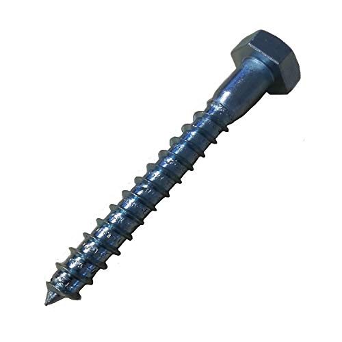 JeCo Profi Holzschrauben - Sechskant Holzschraube DIN 571-100 Stück - 10x80mm - verzinkt von JeCo