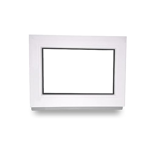 Kunststofffenster - Festverglasung - Fenster - innen weiß/außen weiß - BxH: 100 x 100 cm - 1000 x 1000 mm - 2 fach Verglasung - 60 mm Profil von JeCo