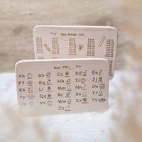 Brettchen Zur Einschulung I Frühstücksbrettchen Alphabet 1x1 von JeKreativ