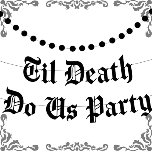 JeVenis Til Death Do Us Party Braut Dusche Banner Gothic Junggesellen Banner von JeVenis