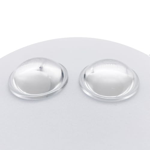 Jeada 2 x 22 mm glatte optische Glaslinse, konvexe Linse, Power-LED, 22 mm, LED-Objektiv mit flachem Rand von Jeada