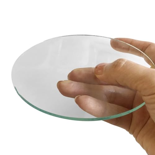 Jeada 3,8 Zoll (125 mm) Durchmesser Glaslinse, Dicke: 3mm Glas flache Linse, geschliffene Kanten optisch echte Glaslinse von Jeada