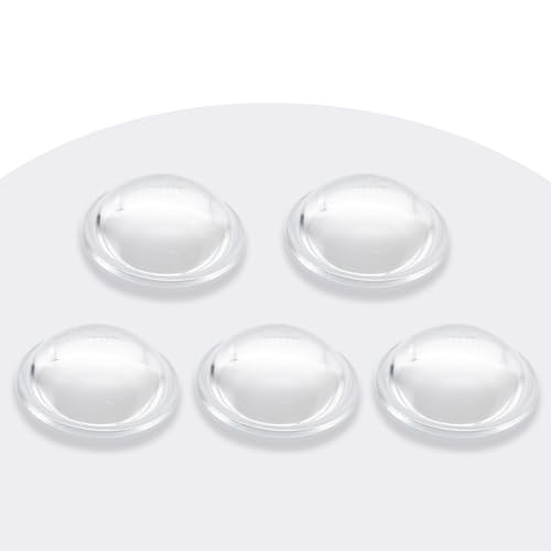 Jeada 5 x Durchmesser 15 mm flache konvexe Linse, Höhe 6,5 mm, flaches optisches Glas, LED-Objektiv für LED-Taschenlampe, Kopflampe, Fahrradlampe, transparent (15 mm x H 6,5 mm x F9 mm) von Jeada