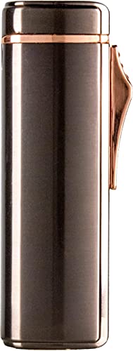 Jean Claude Zigarrenfeuerzeug Dark Gun Satin/Rosegold - 3er Jet - 7-mm-Bohrer - Gas-Sichtfenster - Geschenketui von Jean Claude