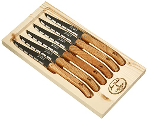 Laguiole Jean Dubost 97141 Holzkasten mit 6 Steakmessern, Natur von Jean Dubost