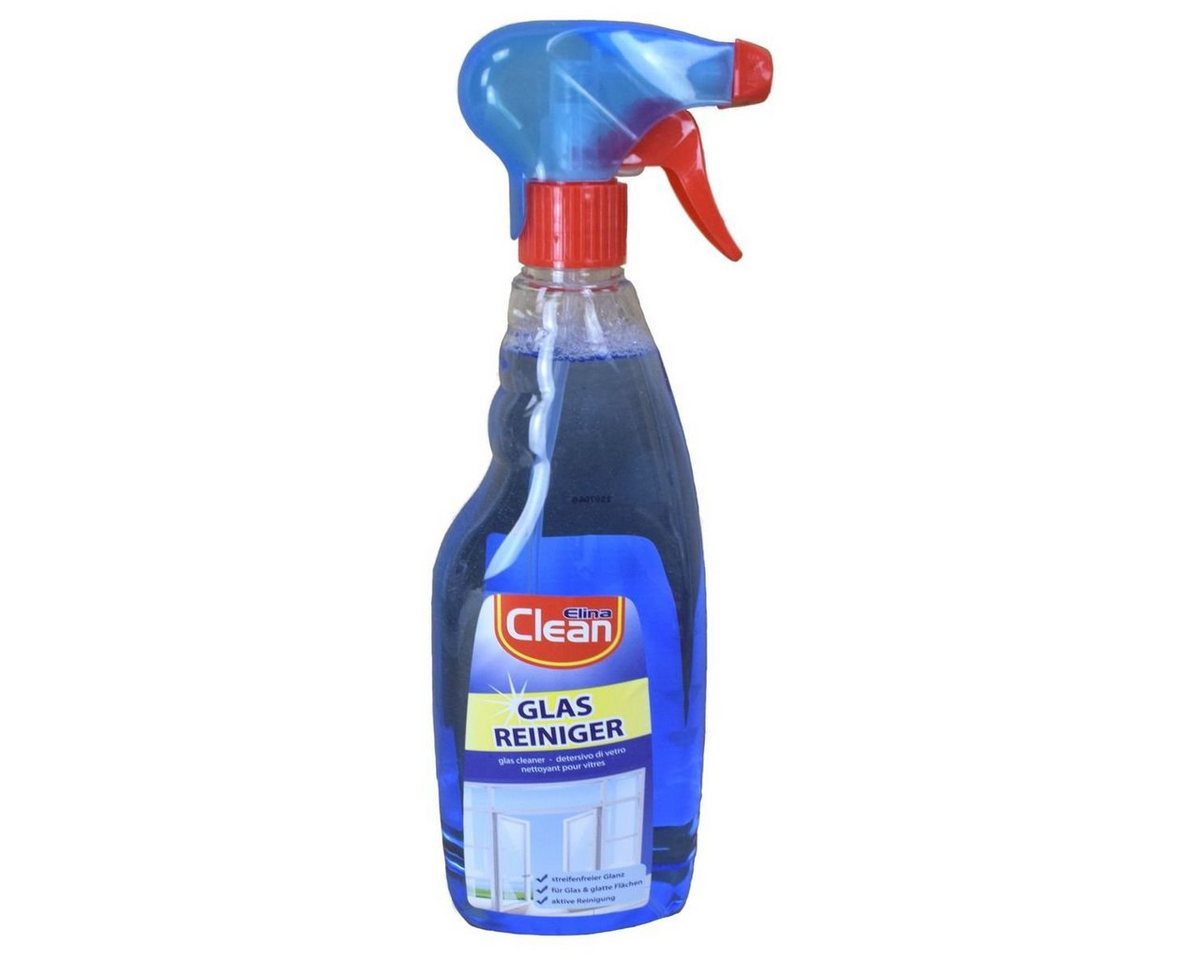 Jean Products Elina Clean Glasreiniger ca. 750 ml Reiniger Glas und glatte Flächen Reinigungsspray (verstellbarer Drucksprühkopf) von Jean Products