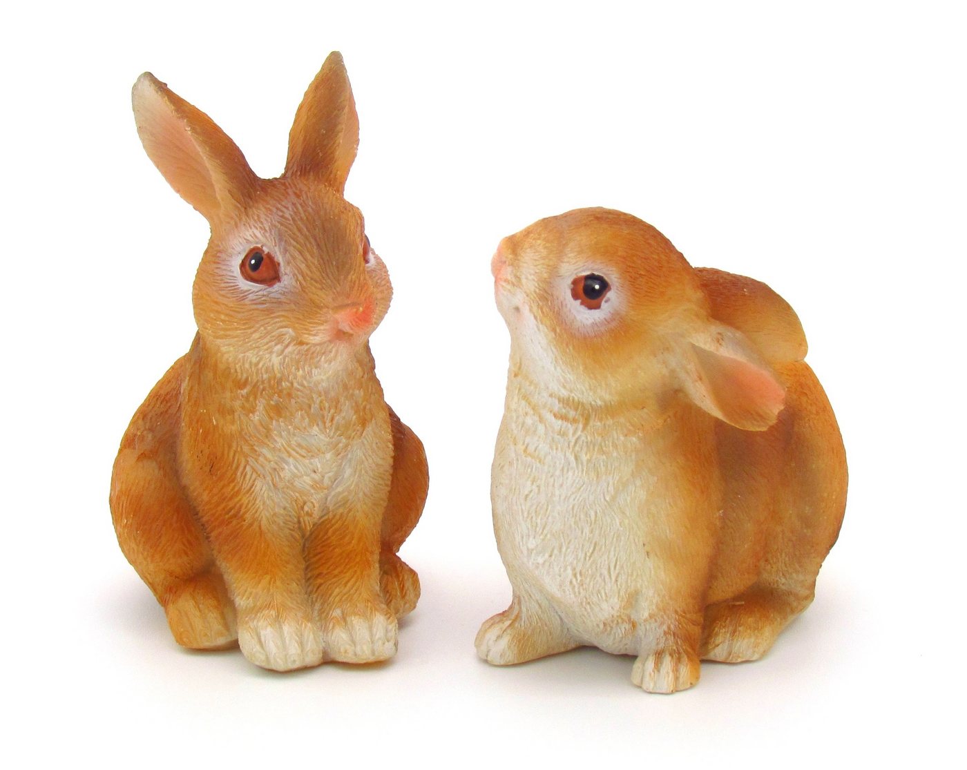 Jean Products Osterfigur 2er Set Osterhasen Paar sitzend Dekofiguren 9 x 6,7 x 5,1 cm, Osterdekoration aus feinstem Kunstharz für Innen und Außen Jean Products Osterfigur 2er Set Osterhasen Paar sitzend Dekofiguren 9 x 6,7 x 5,1 cm, Osterdekoration aus feinstem Kunstharz für Innen und Außen von Jean Products