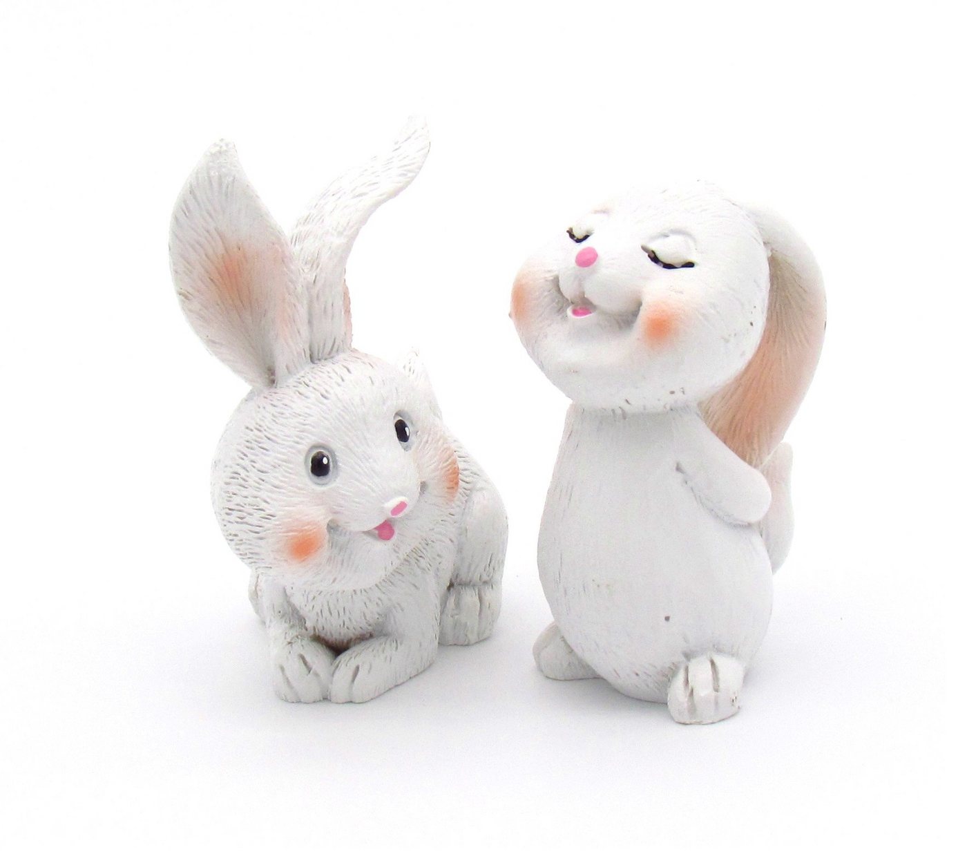 Jean Products Osterfigur 2er Set Osterhasen Weiß Dekofiguren 6,6 x 7,1 x 3,5 cm, Osterdekoration aus feinstem Kunstharz für Innen und Außen Jean Products Osterfigur 2er Set Osterhasen Weiß Dekofiguren 6,6 x 7,1 x 3,5 cm, Osterdekoration aus feinstem Kunstharz für Innen und Außen von Jean Products