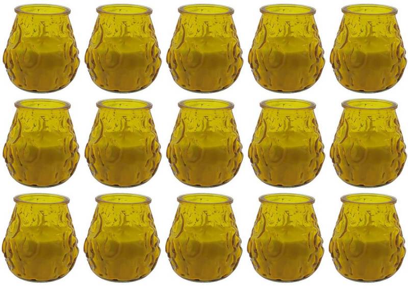 Jean Products Duftkerze 15er Set Kerze Citronella im Glas (Set, 15-tlg., Citronella Kerze im Glas), Mückenschutz Insektenschutz Zitronenduft Mückenabwehr Mückenschreck von Jean Products