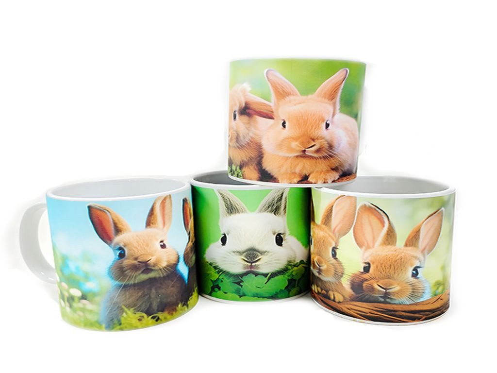Jean Products Tasse Kaffeetasse 250 ml aus Keramik 4er Set Häschenmotiv Kaffeebecher Tas, Keramik Jean Products Tasse Kaffeetasse 250 ml aus Keramik 4er Set Häschenmotiv Kaffeebecher Tas, Keramik von Jean Products