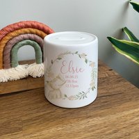 Personalisierte Elefant Spardose - Baby Kinderzimmer Dekor Andenken Neues Geschenk von JeanAndMoon