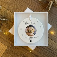 Personalisierte Hunde Erste Weihnachtskugel - Personalisierte Weihnachten Haustier Ornament Hundekugel Katzenkugel Hund Weihnachtsverzierung Personalisierte Hunde Erste Weihnachtskugel - Personalisierte Weihnachten Haustier Ornament Hundekugel Katzenkugel Hund Weihnachtsverzierung von JeanAndMoon