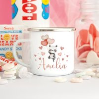 Personalisierte Valentinstagsbecher - Kinderbecher Geschenke Für Kinder Valentinstagsgeschenk Galentines Emaille von JeanAndMoon